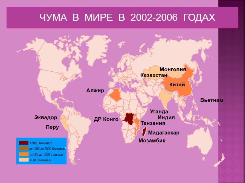 ДР Конго Эквадор Перу Танзания Алжир Уганда Китай Монголия Казахстан Индия Мадагаскар Мозамбик Вьетнам